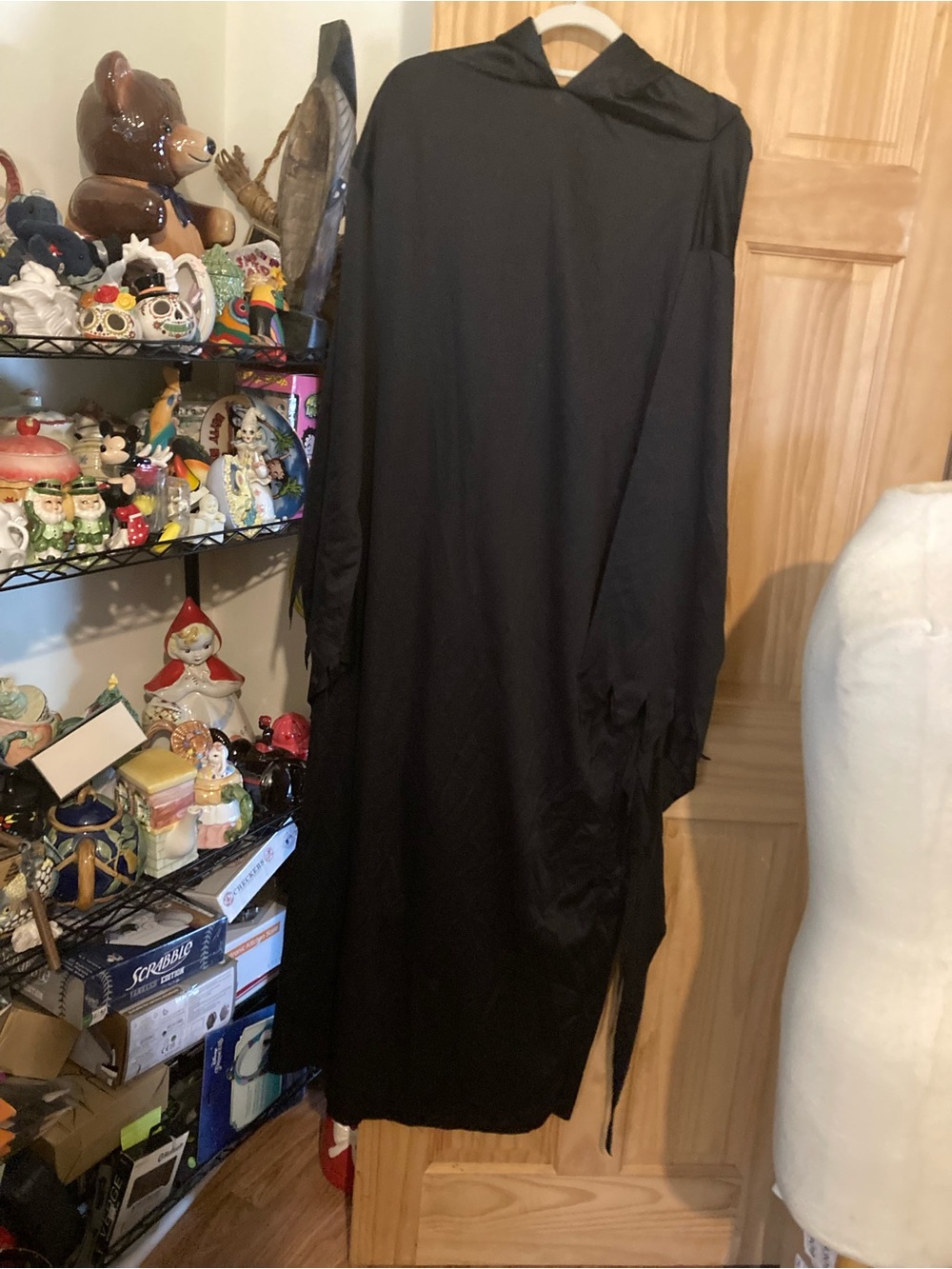 Costumes USA Black Hooded Long Robe